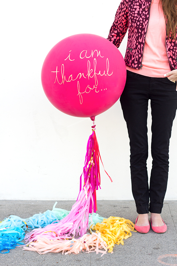 DIY "I Am Thankful For" Balloon