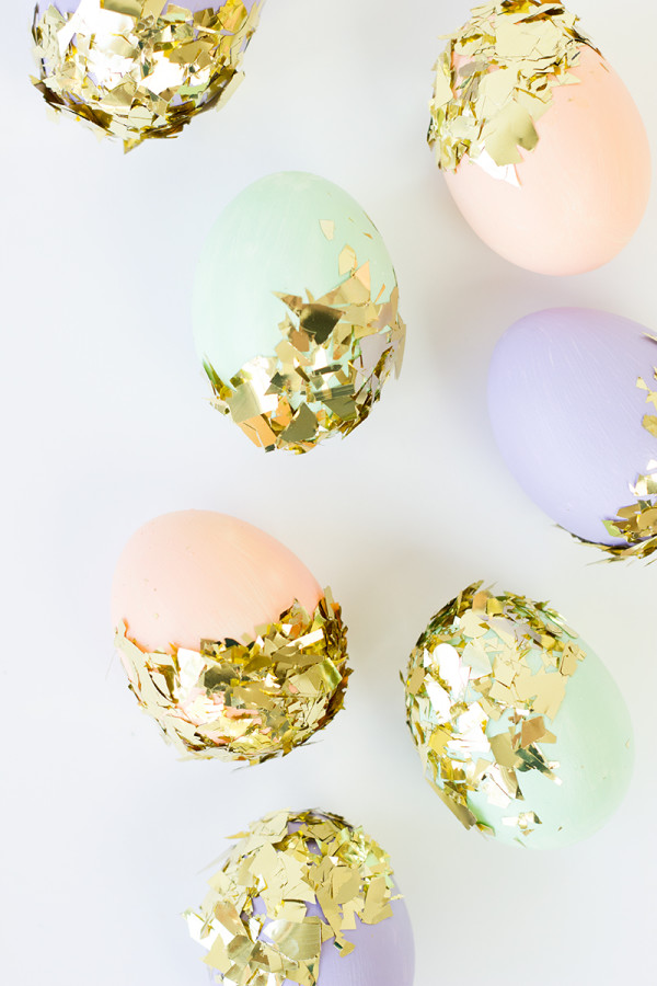 DIY Confetti Dipped Easter Eggs