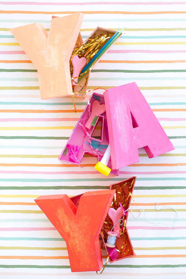 DIY Letter Shaped Boxes