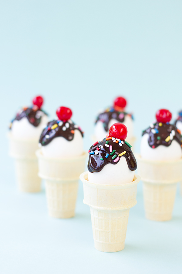 DIY Ice Cream Cone Easter Eggs