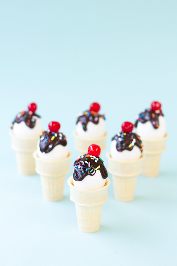 DIY Ice Cream Cone Easter Eggs