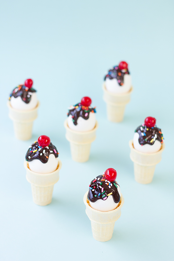 DIY Ice Cream Cone Easter Eggs