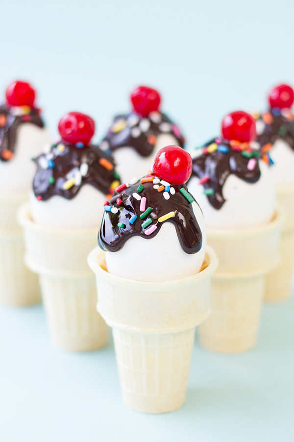 DIY Ice Cream Cone Easter Eggs