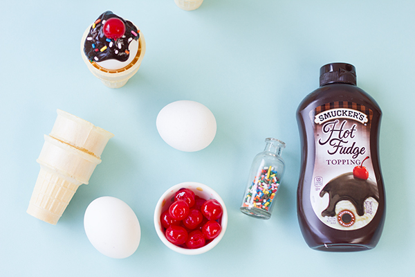 DIY Ice Cream Cone Easter Eggs