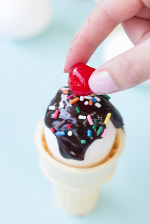 DIY Ice Cream Cone Easter Eggs