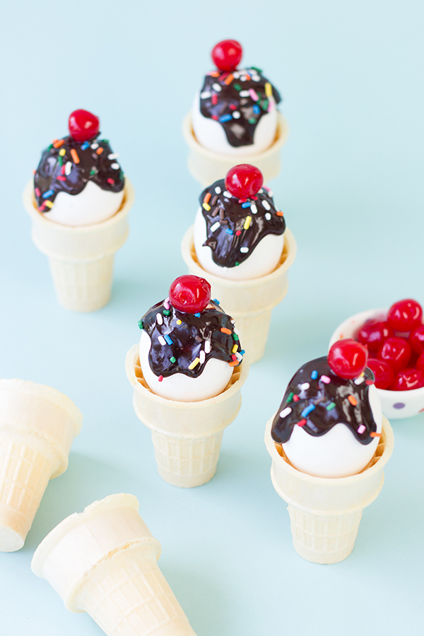 DIY Ice Cream Cone Easter Eggs