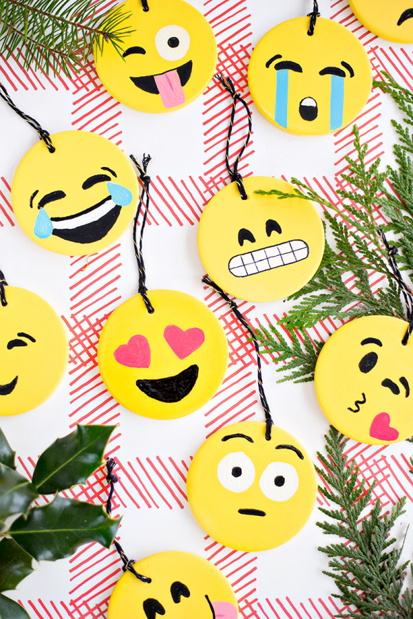 DIY Emoji Ornaments