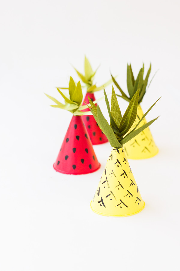 Fruit Inspired Mini Party Hats DIY
